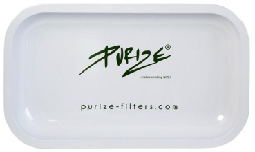 PURIZE Dreh-Tablett Rolling Tray klein "Sketchwhite (weiß)" ca. 27x16x1cm